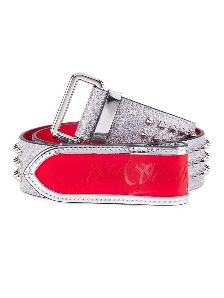 商品Christian Louboutin|Loubi Glitter Spike Belt,价格¥4425,第1张图片