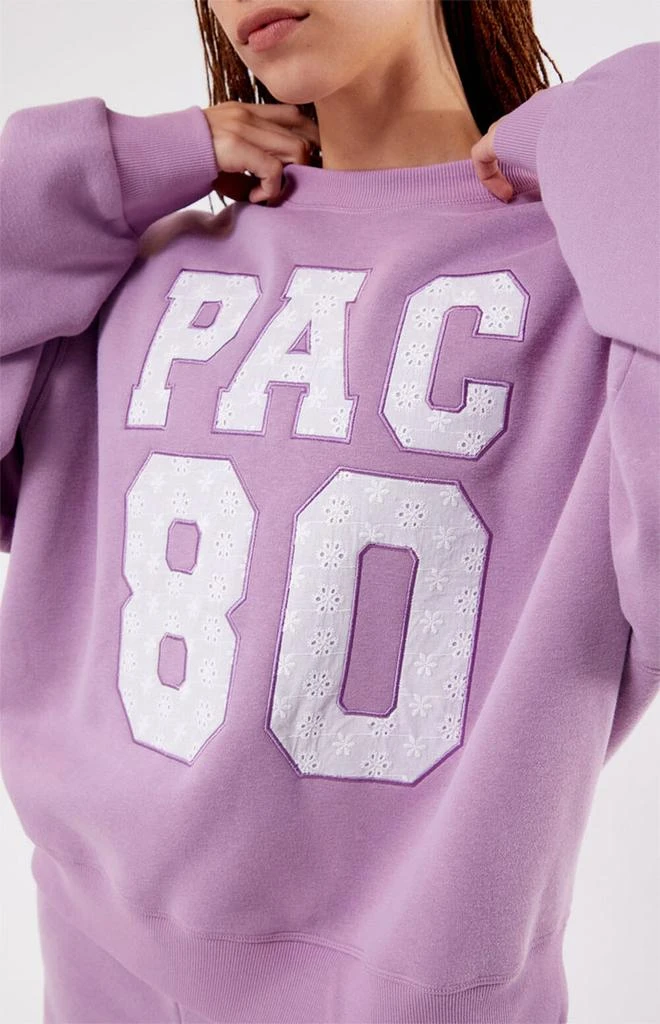 商品PacSun|Pac 1980 Eyelet Crew Neck Sweatshirt,价格¥165,第2张图片详细描述