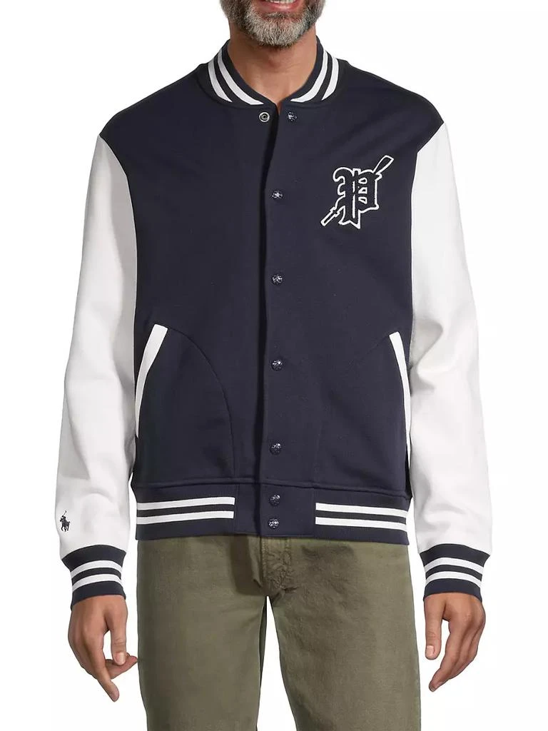 商品Ralph Lauren|Fleece Logo Baseball Jacket,价格¥1455,第3张图片详细描述