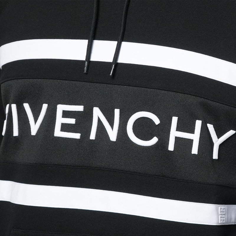 Givenchy 纪梵希 男士黑色logo印花连帽卫衣 BMJ02L3Y3P-004商品第3张图片规格展示