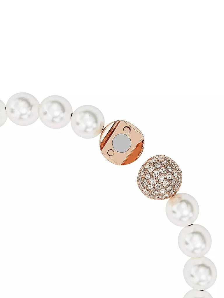 商品Swarovski|Nice Rose-Goldtone, Imitation Pearl & Swarovski Crystal Feather Charm Bracelet,价格¥1342,第3张图片详细描述