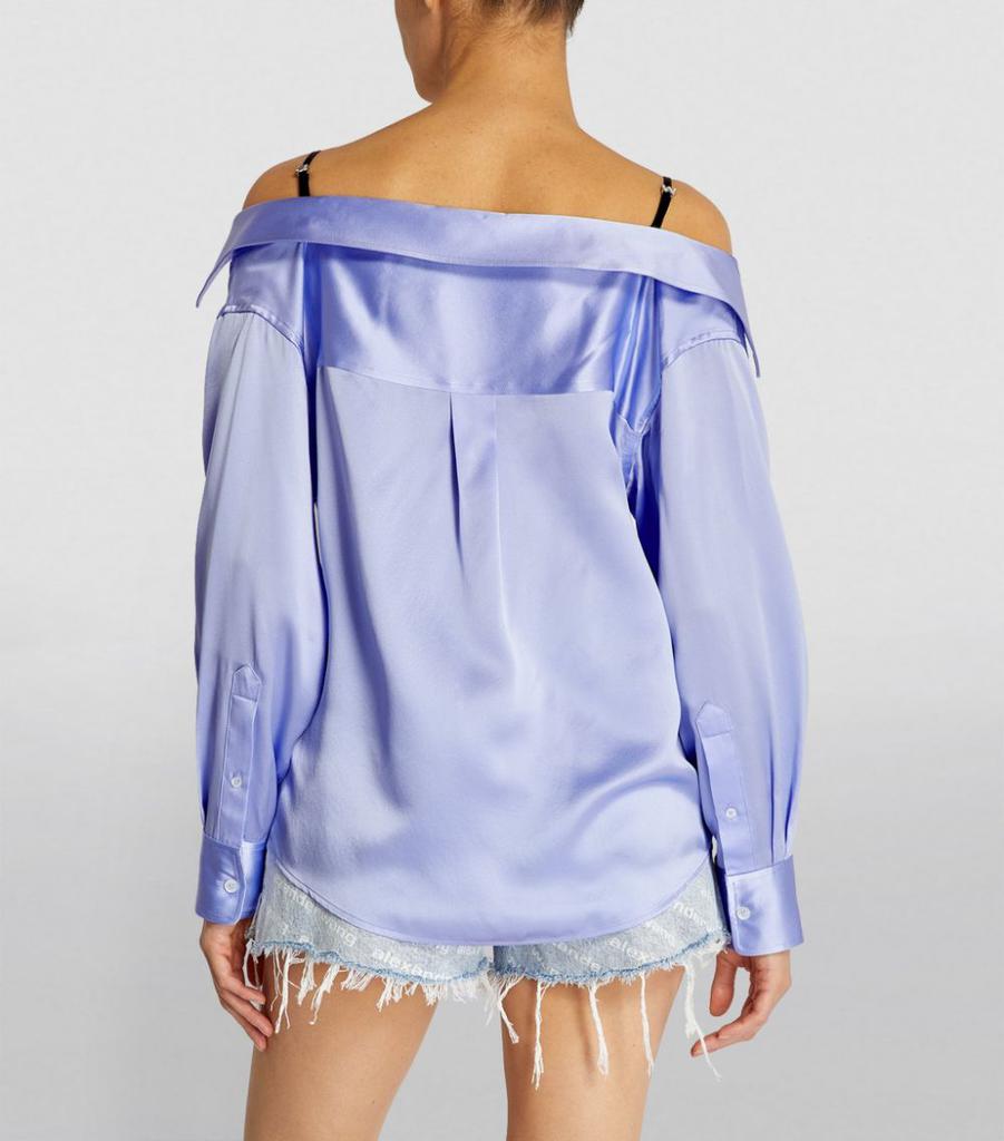 Silk Off-The-Shoulder Shirt商品第4张图片规格展示