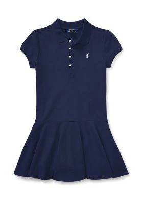 商品Ralph Lauren|Lauren Childrenswear Mesh Polo Dress Girls 7 16,价格¥319,第1张图片