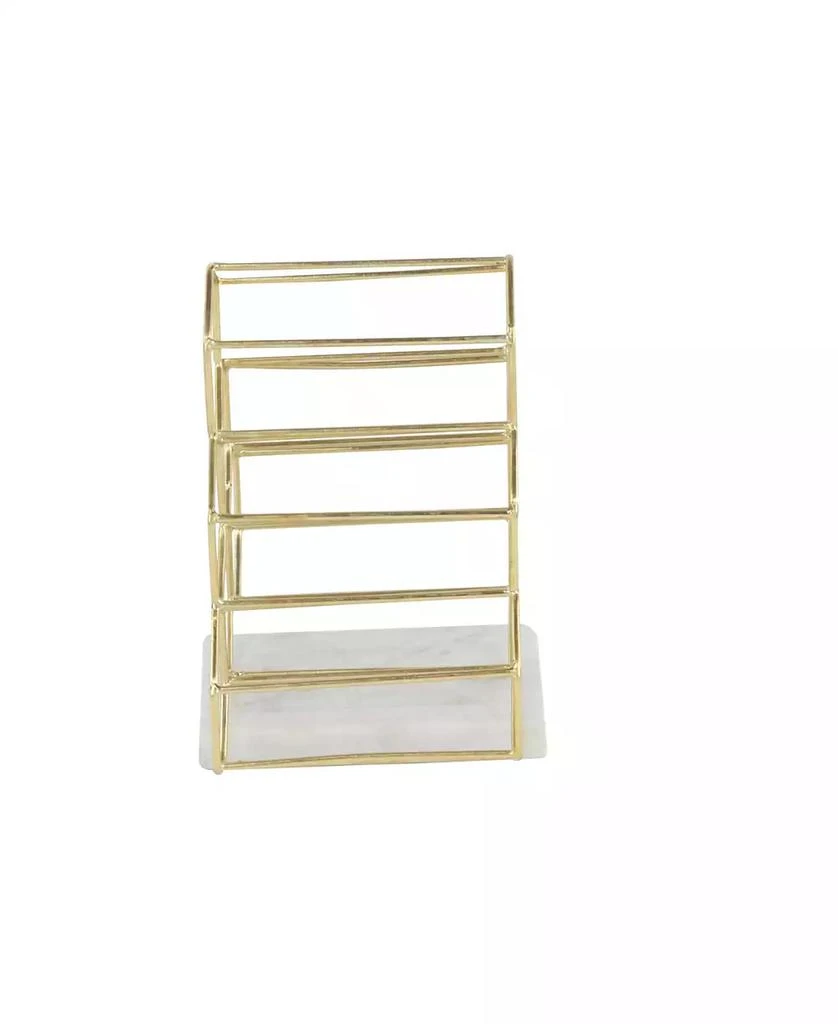 商品Rosemary Lane|Gold Metal Modern Wine Holder Rack, 13 x 9 x 12,价格¥549,第3张图片详细描述