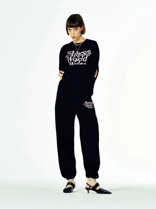 商品AMES|Signature Logo Sweatpants (Black),价格¥721,第1张图片