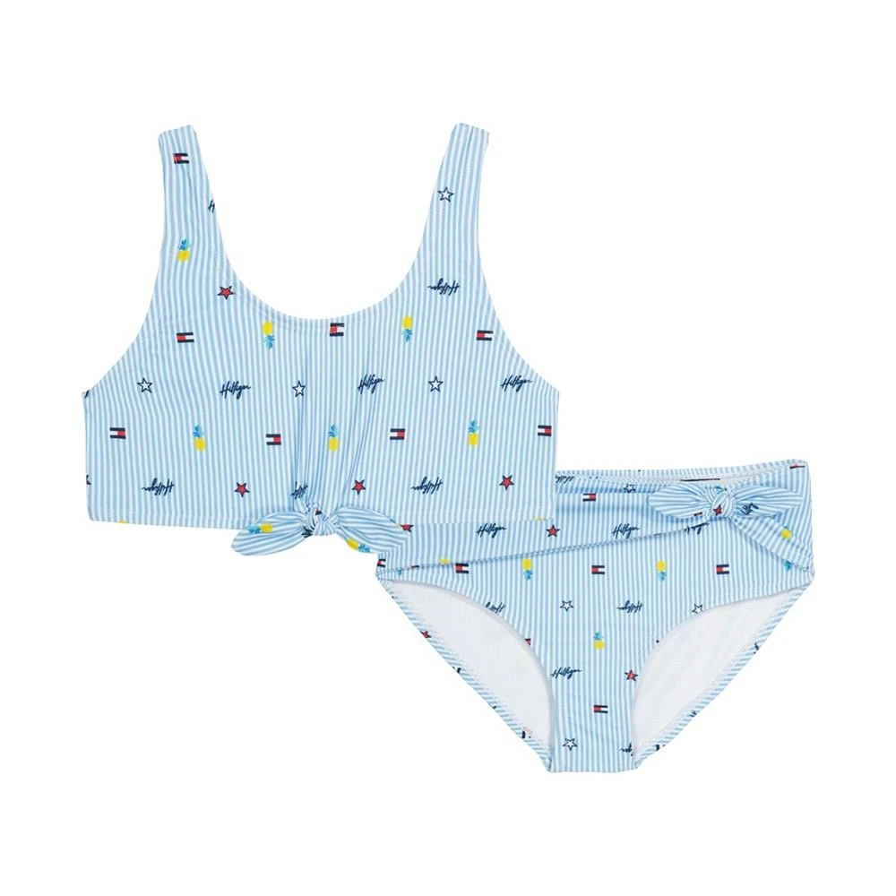 商品Tommy Hilfiger|Baby Girls Ithaca Stripe Icon Swimsuit, 2-Piece Set,价格¥57,第1张图片
