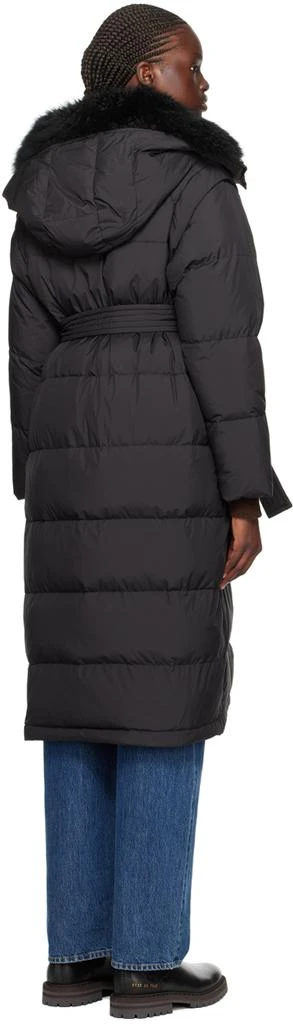 商品Yves Salomon|Black Belted Down Coat,价格¥5262,第3张图片详细描述