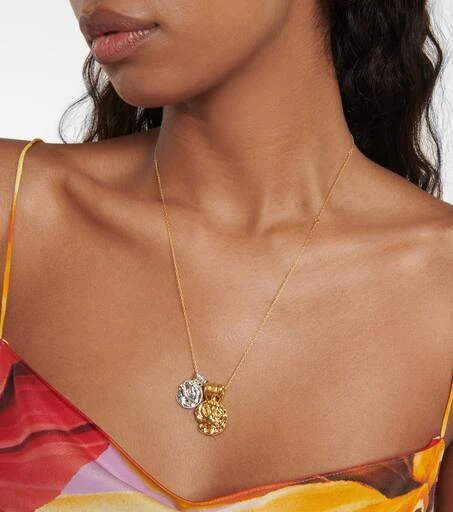 商品Alighieri|The Illuminated Horizon 24kt gold-plated bronze and sterling silver necklace,价格¥2142,第3张图片详细描述