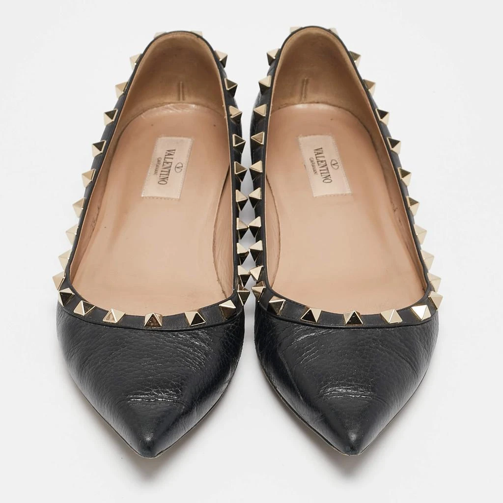 商品[二手商品] Valentino|Valentino Black Leather Rockstud Ballet Flats Size 39,价格¥2212,第3张图片详细描述