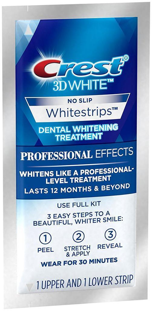 商品Crest|Crest 3D No Slip Whitestrips Professional Effects Teeth Whitening Kit 20 ea,价格¥285,第4张图片详细描述