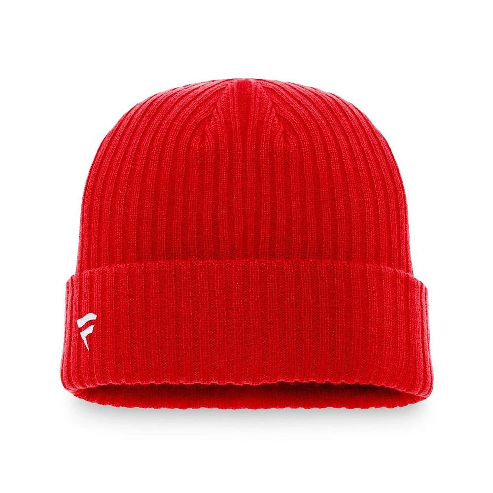 商品Fanatics|Men's Branded Red Florida Panthers Core Primary Logo Cuffed Knit Hat,价格¥137,第2张图片详细描述