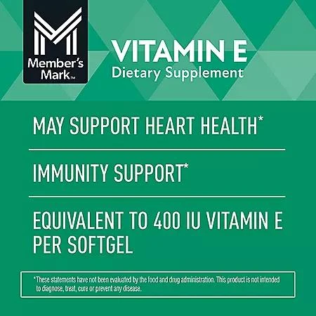 商品Member's Mark|Member's Mark Vitamin E Softgels, 180 mg, 500 ct.,价格¥91,第4张图片详细描述