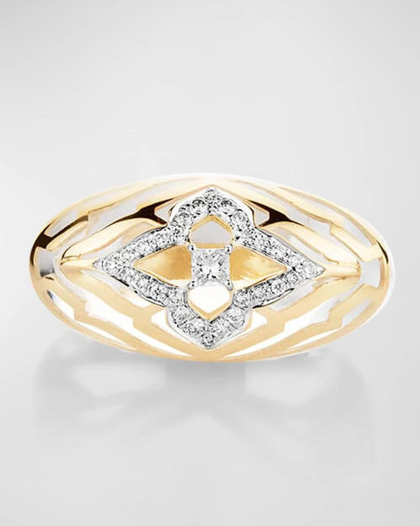 商品Farah Khan Atelier|18K Yellow Gold Pure Clear Kashmir Vivacious Ring, Size 7,价格¥15442,第1张图片