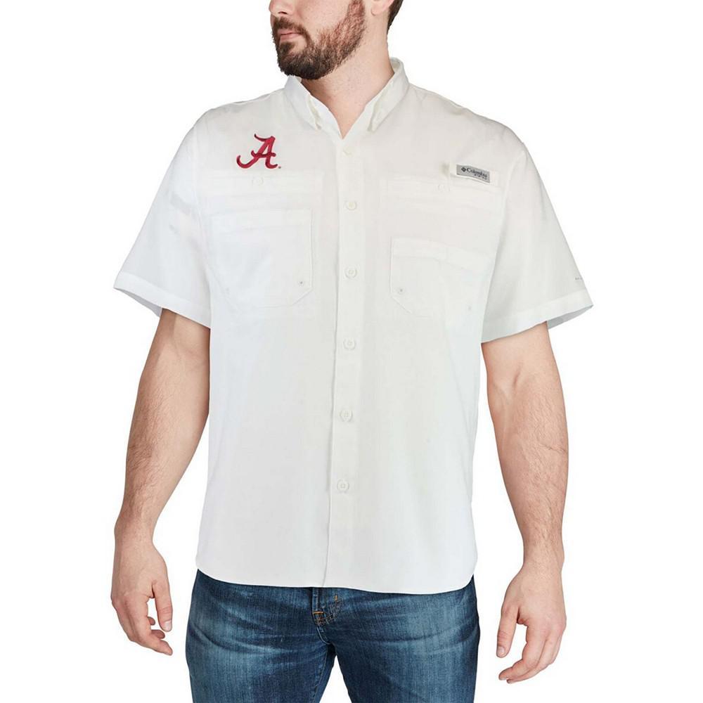 商品Columbia|Men's White Alabama Crimson Tide Tamiami Shirt,价格¥407,第6张图片详细描述