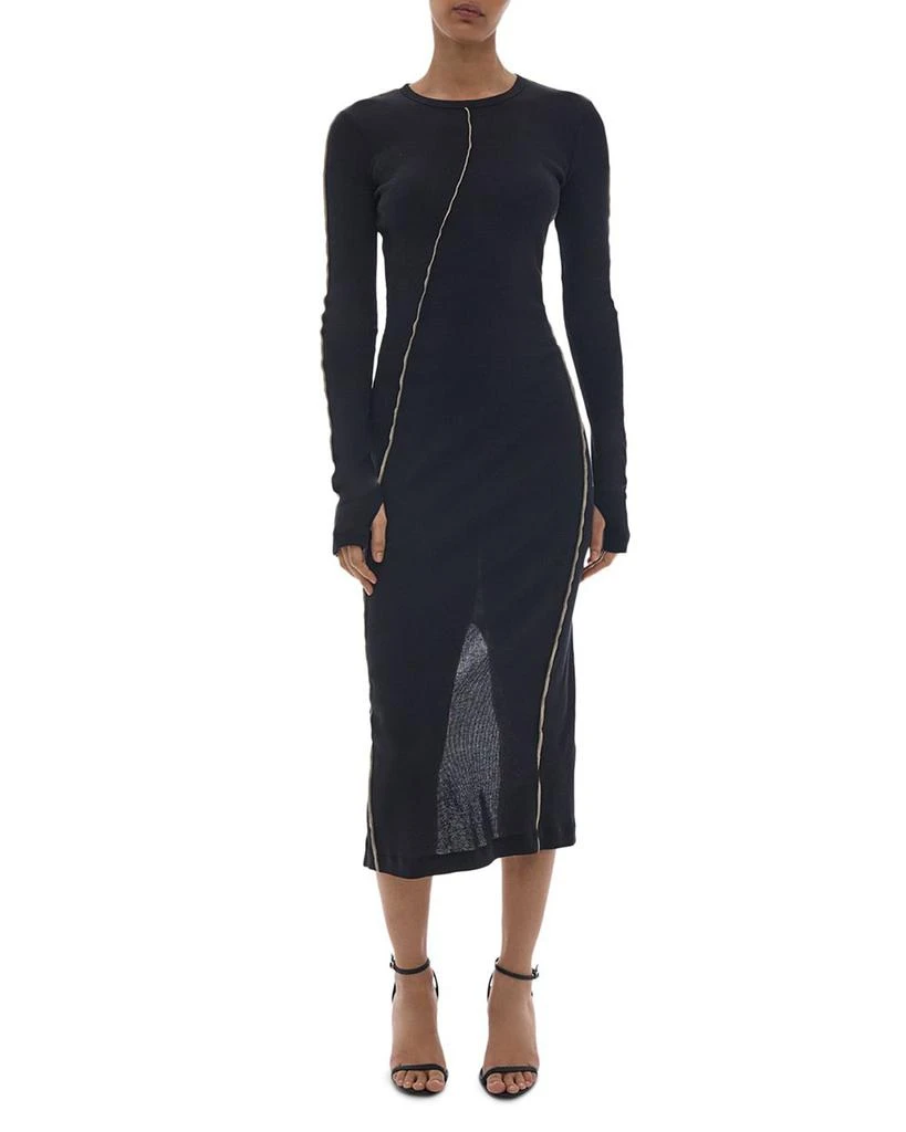 商品Helmut Lang|Cotton Long Sleeve Midi Dress,价格¥1246,第1张图片