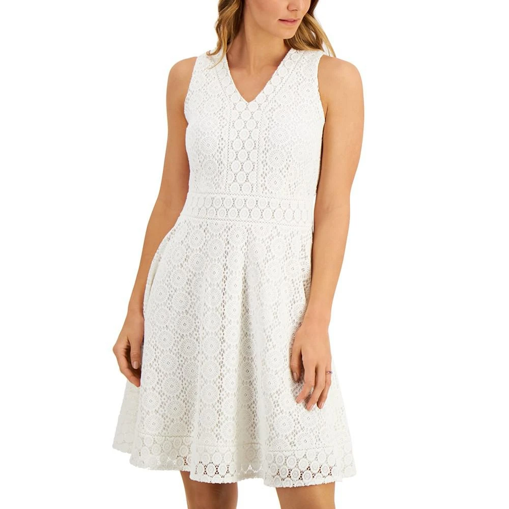 商品Charter Club|Lace Fit & Flare Dress, Created for Macy's,价格¥308,第4张图片详细描述