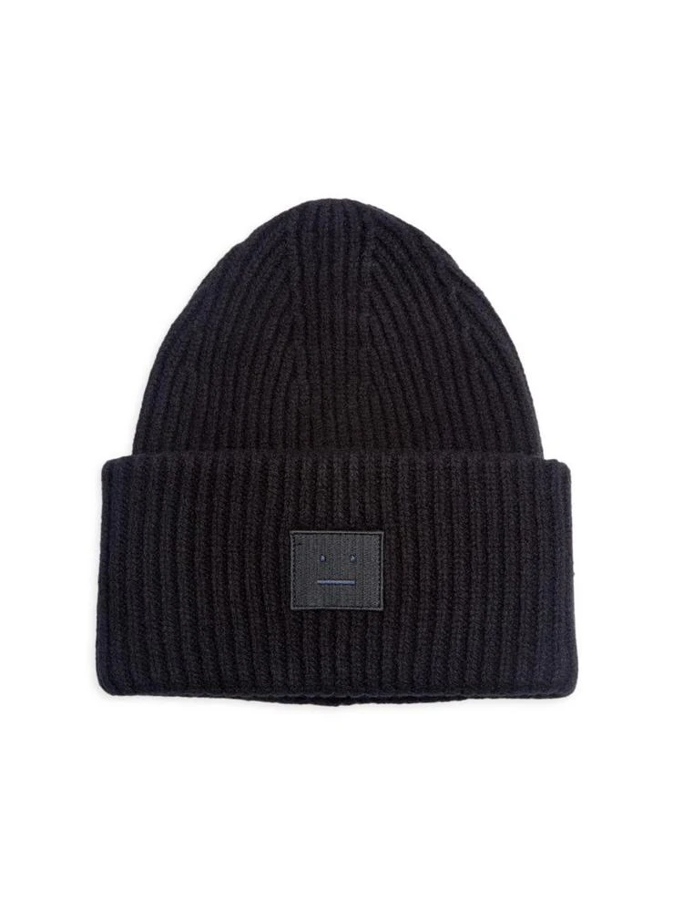 商品Acne Studios|Pansy L Face Ribbed Beanie,价格¥1117,第1张图片