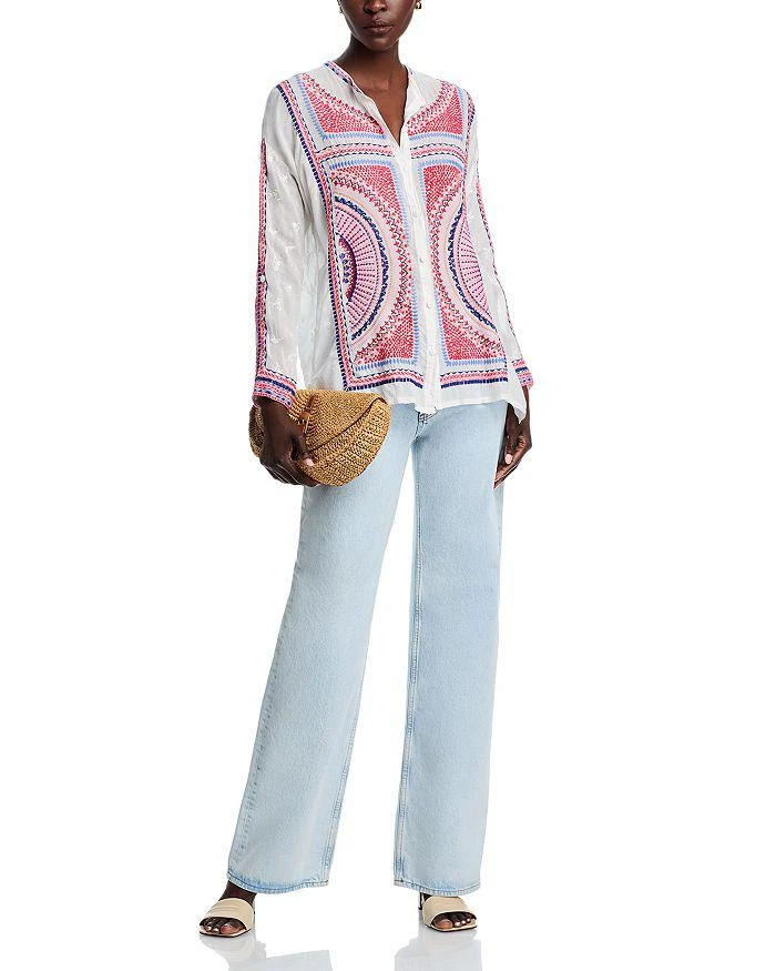 商品Johnny Was|The Audrey Mandarin Collar Shirt,价格¥1513,第2张图片详细描述
