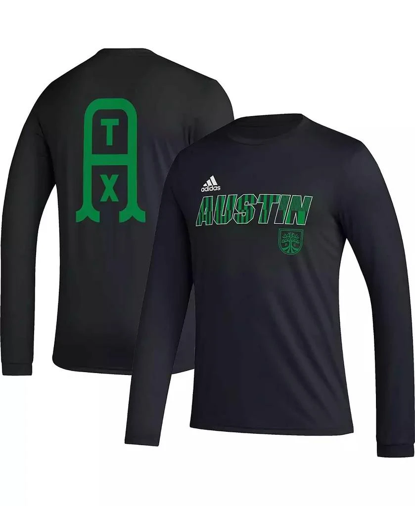 商品Adidas|Men's Black Austin FC Jersey Hook AEROREADY Long Sleeve T-shirt,价格¥334,第1张图片