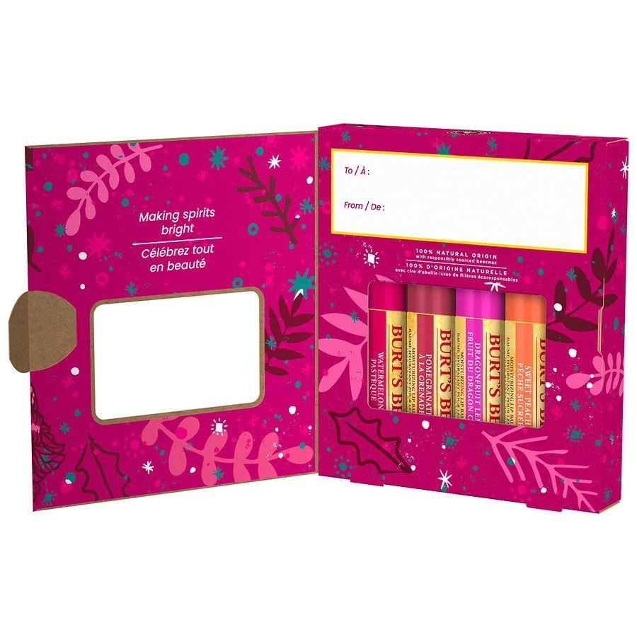 商品Burt's Bees|Lip Balm Gift Set, Beeswax Bounty Fruit Mix Fruit Mix,价格¥99,第5张图片详细描述