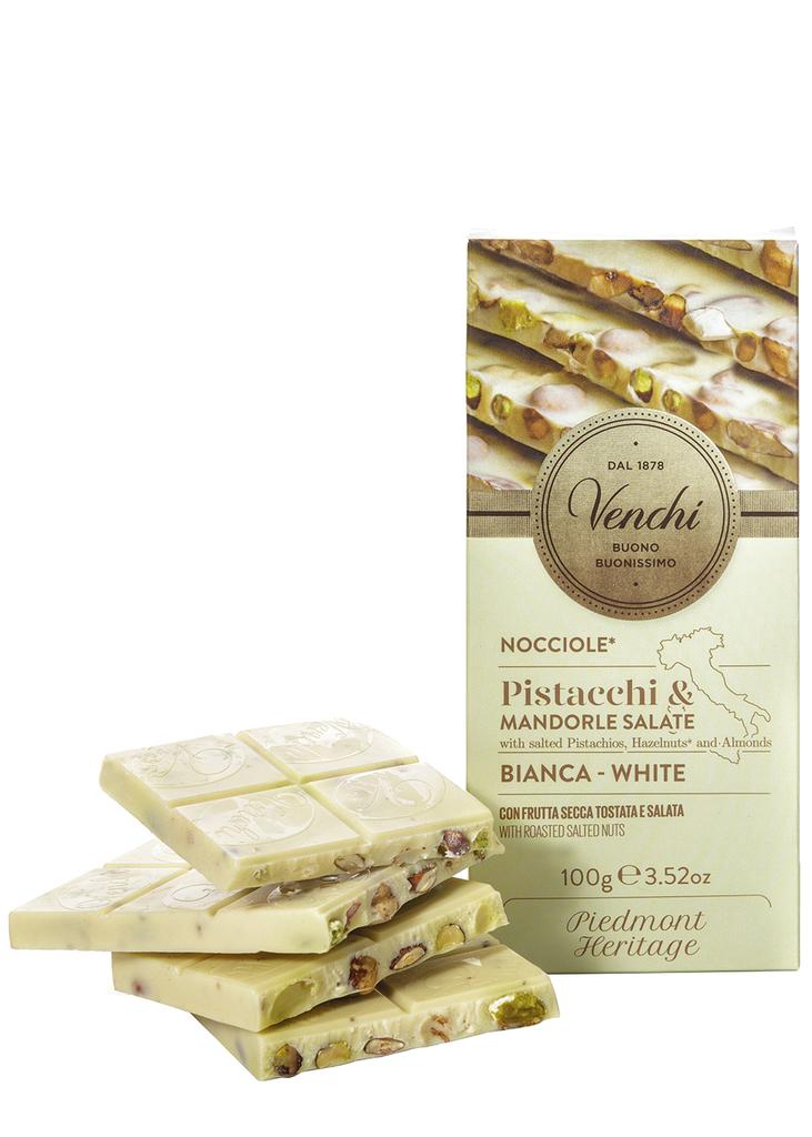 White Chocolate Hazelnut Bar with Salted Nuts 100g商品第1张图片规格展示