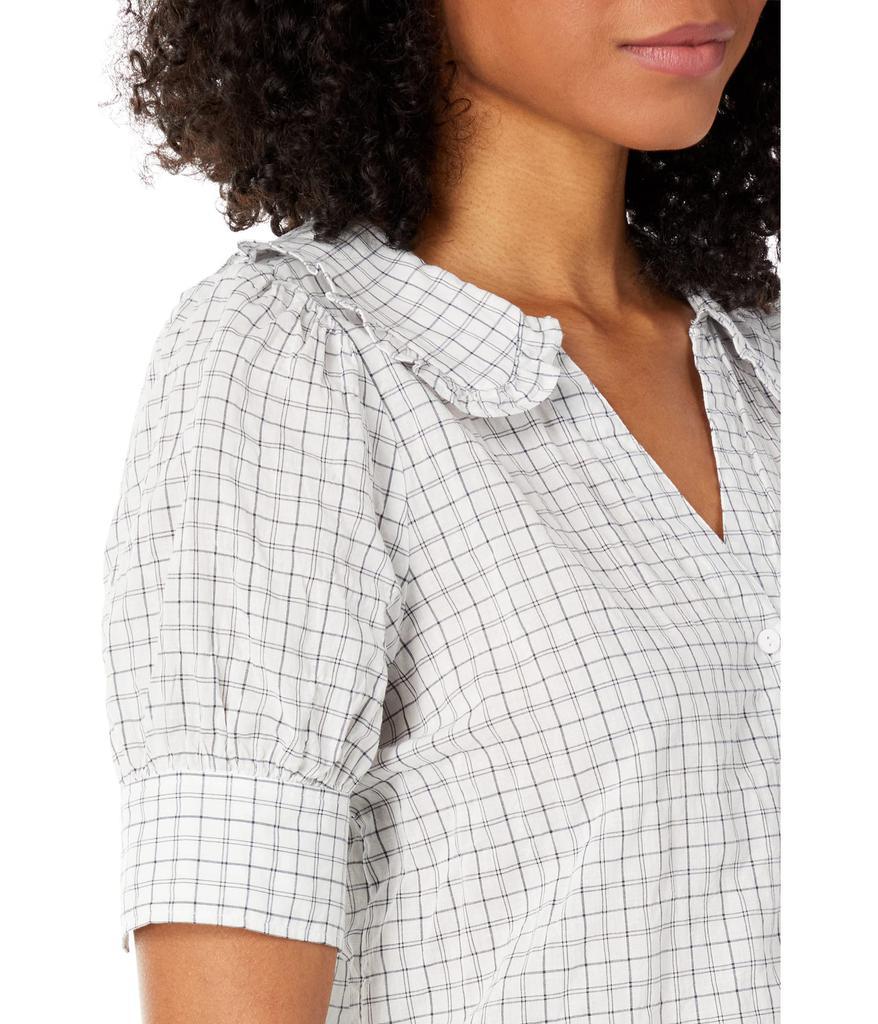 商品Madewell|Peter Pan Collar Shirt in Windowpane,价格¥338-¥351,第5张图片详细描述