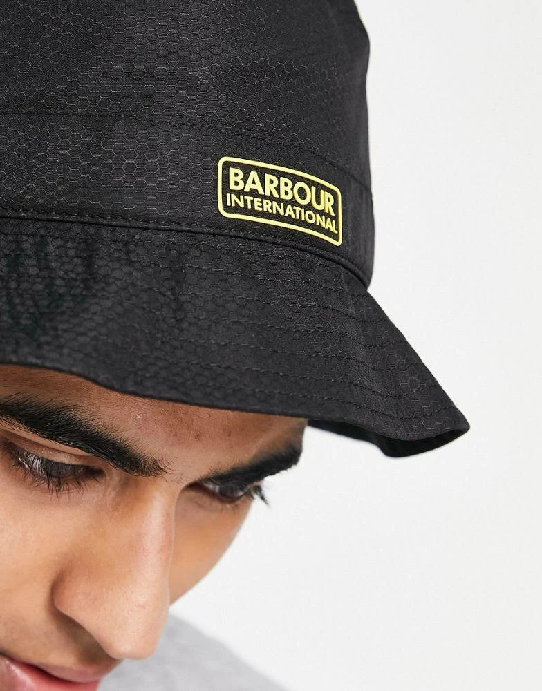商品Barbour|Barbour International Impeller contrast logo bucket hat in black,价格¥238,第3张图片详细描述