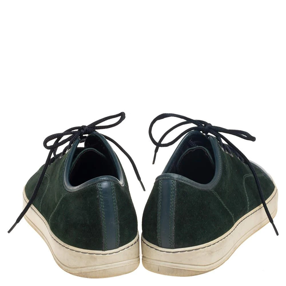 商品[二手商品] Lanvin|Lanvin Green Patent And Suede Low Top Sneakers Size 42,价格¥923,第5张图片详细描述