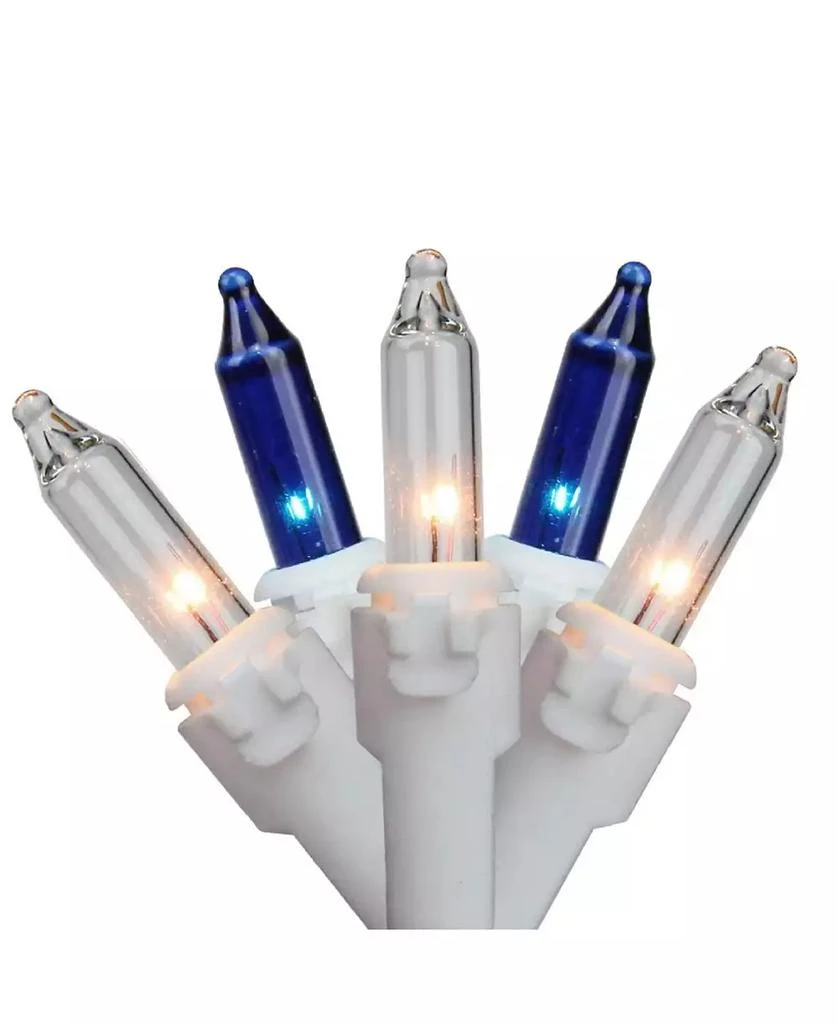 商品Northlight|Set of 50 Blue and Clear Mini Window Curtain Icicle Christmas Lights - White Wire,价格¥150,第1张图片