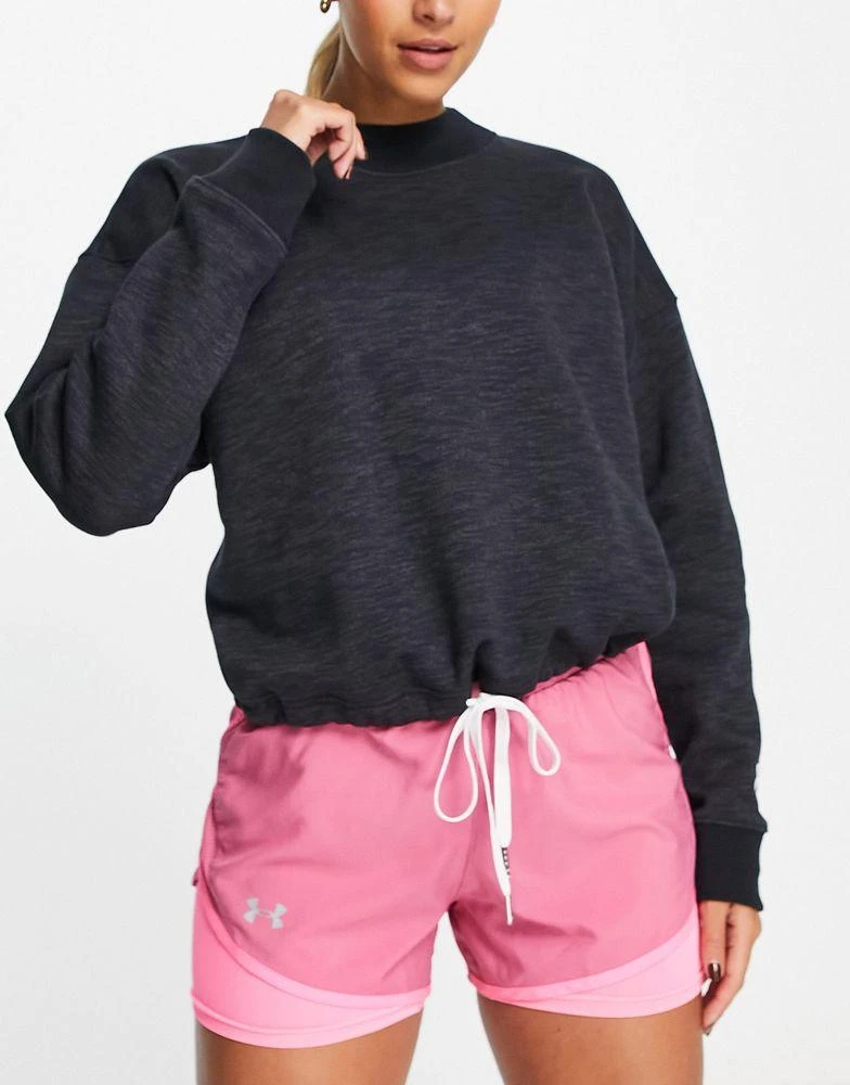 商品Under Armour|Under Armour Essential script back print sweatshirt in black,价格¥432,第3张图片详细描述