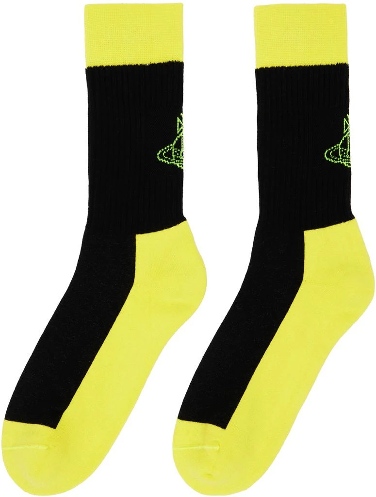商品Vivienne Westwood|Black & Yellow Sporty Socks,价格¥242,第2张图片详细描述