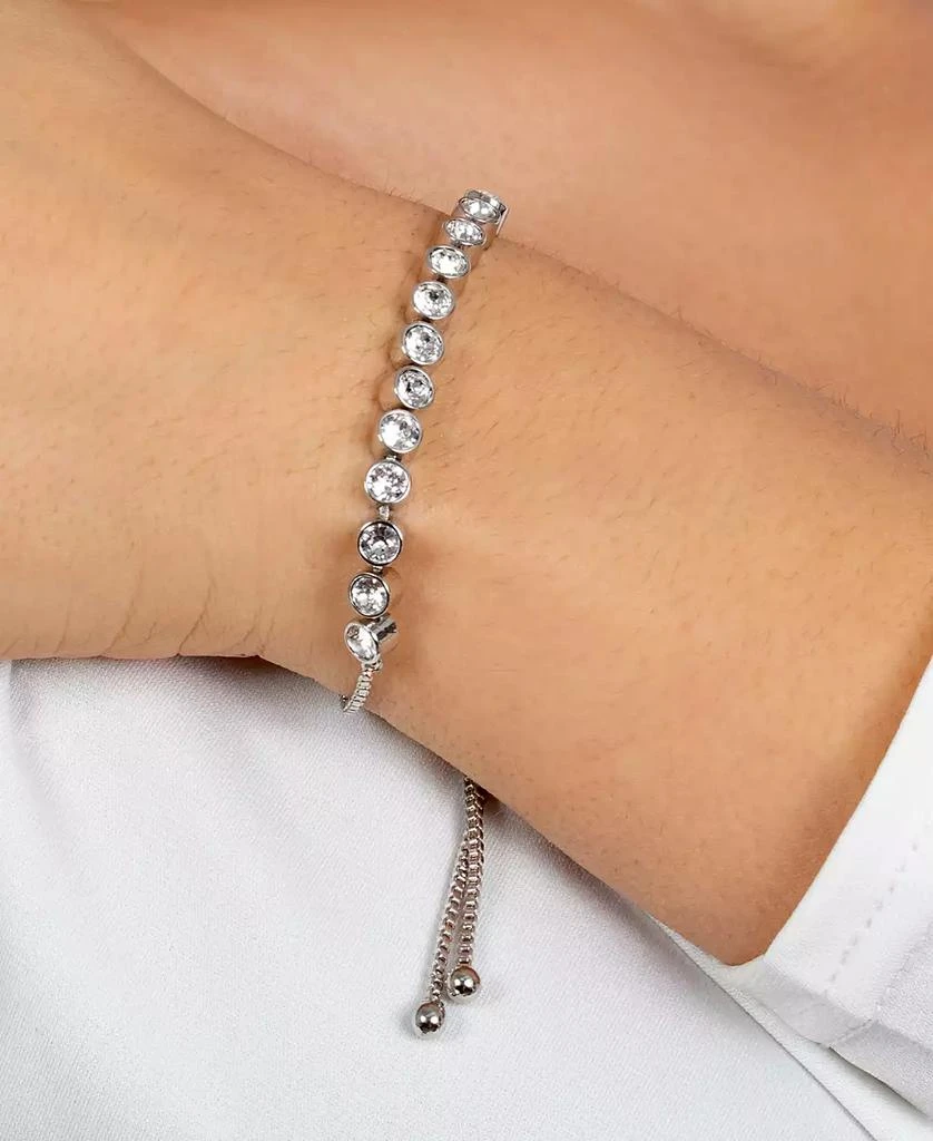 商品Macy's|Women's Crystal Bezel Set Adjustable Bracelet,价格¥180,第3张图片详细描述