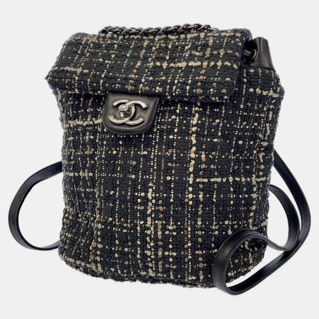 商品[二手商品] Chanel|Chanel Black Tweed Urban Spirit Tweed Backpack,价格¥26137,第1张图片