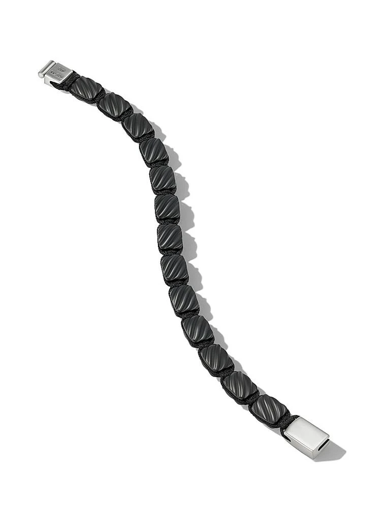商品David Yurman|Sculpted Cable Woven Tile Bracelet in Titanium,价格¥12941,第3张图片详细描述