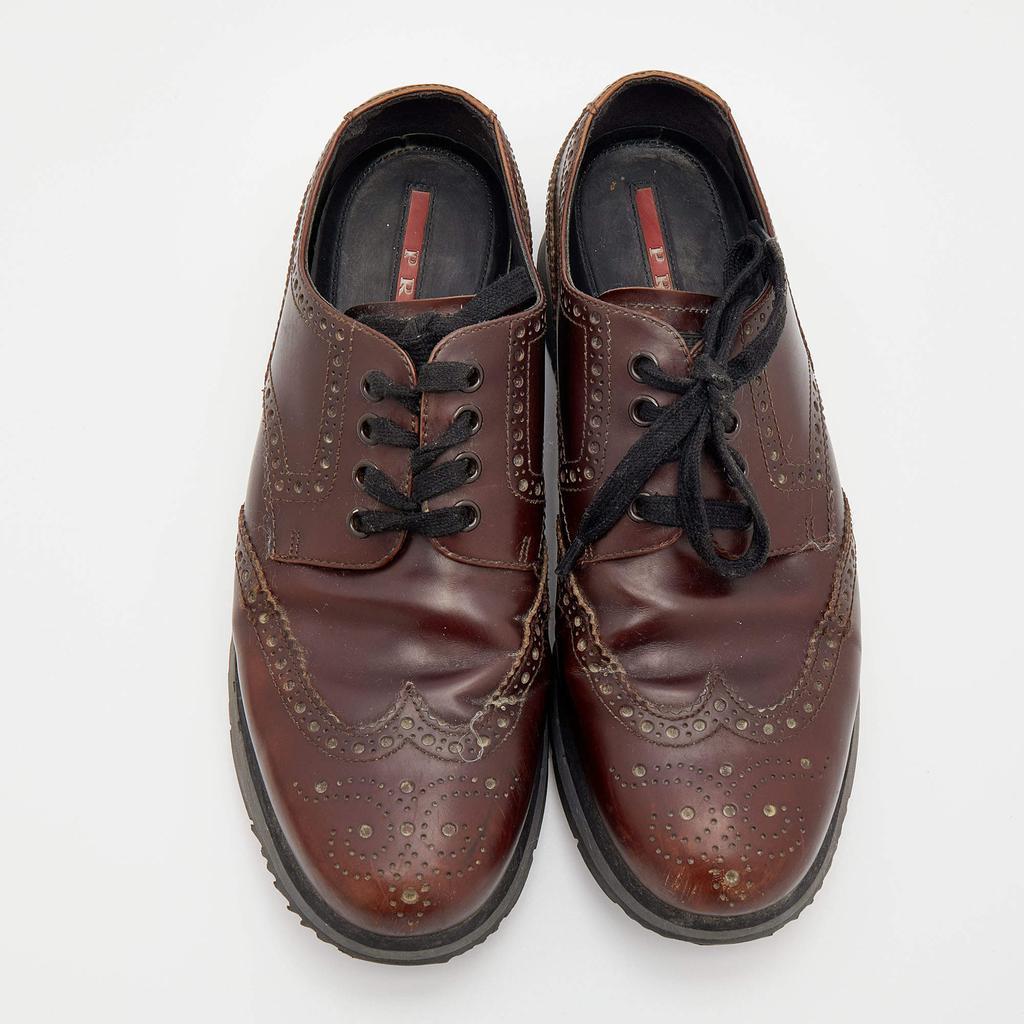 Prada Sport Brown Leather Brogue-Derby Size 41商品第3张图片规格展示