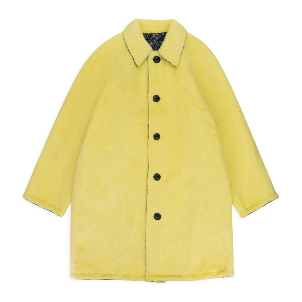 HOUNDSTOOTH TEXTURED REVERSIBLE MAC YELLOW COAT 商品