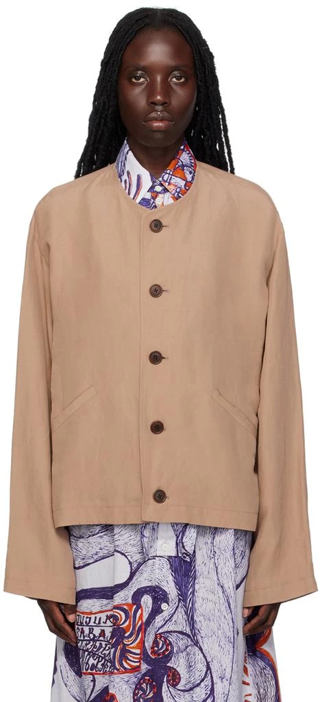 商品Lemaire|Tan Lightweight Blazer,价格¥2816,第1张图片