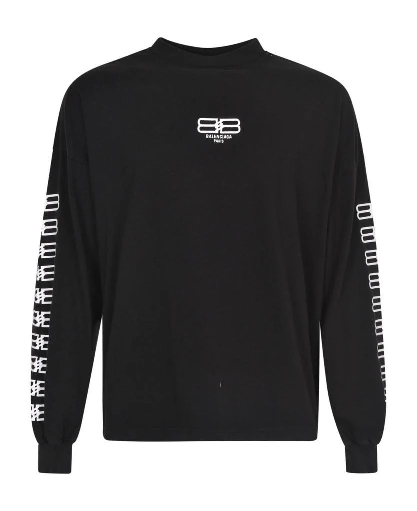 商品Balenciaga|Paris Icon Long Sleeve T-shirt,价格¥6747,第1张图片