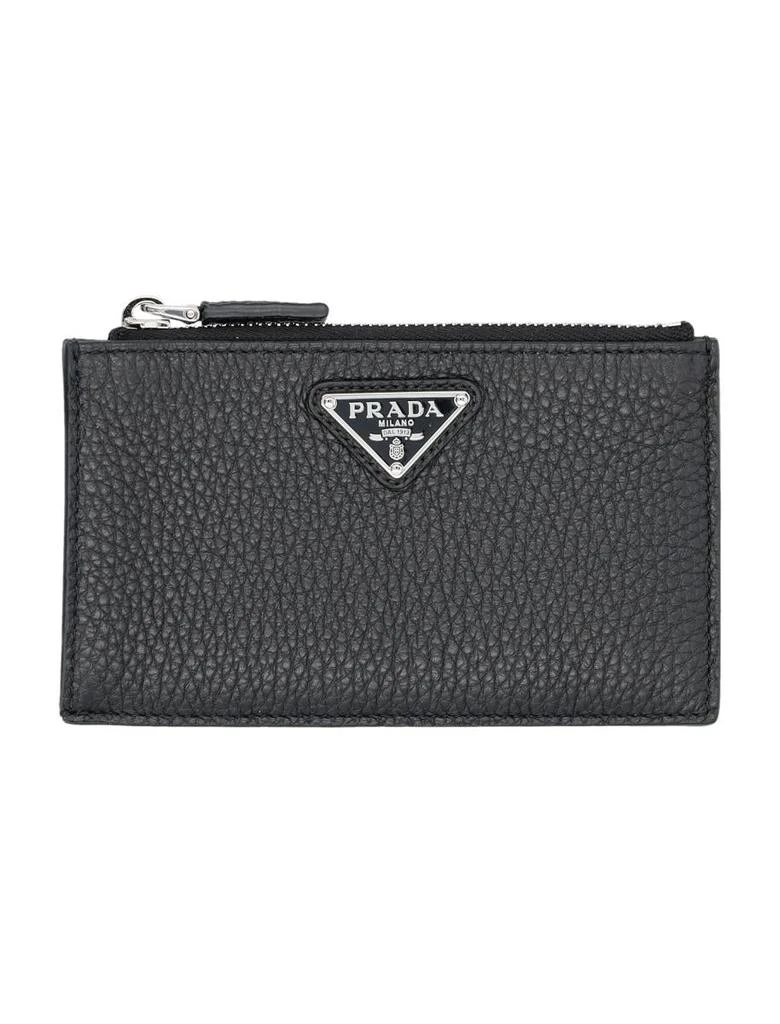 商品Prada|Prada Zipper Leather Card Holder,价格¥3380,第1张图片