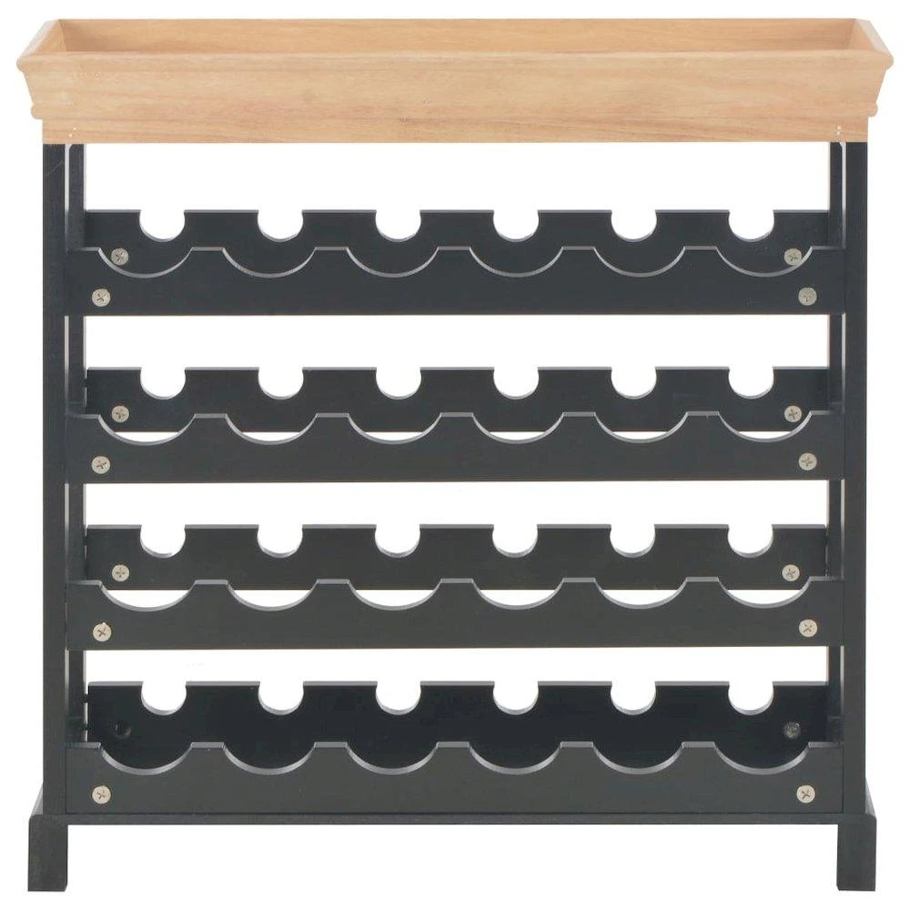 商品vidaXL|Wine Cabinet Black 27.6"x8.9"x27.8" MDF, 280067,价格¥792,第3张图片详细描述