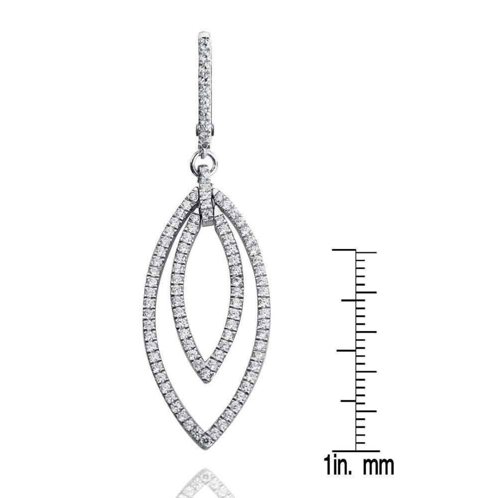商品Suzy Levian|Suzy Levian Pave Cubic Zirconia Sterling Silver Dangling Earrings,价格¥1606,第3张图片详细描述