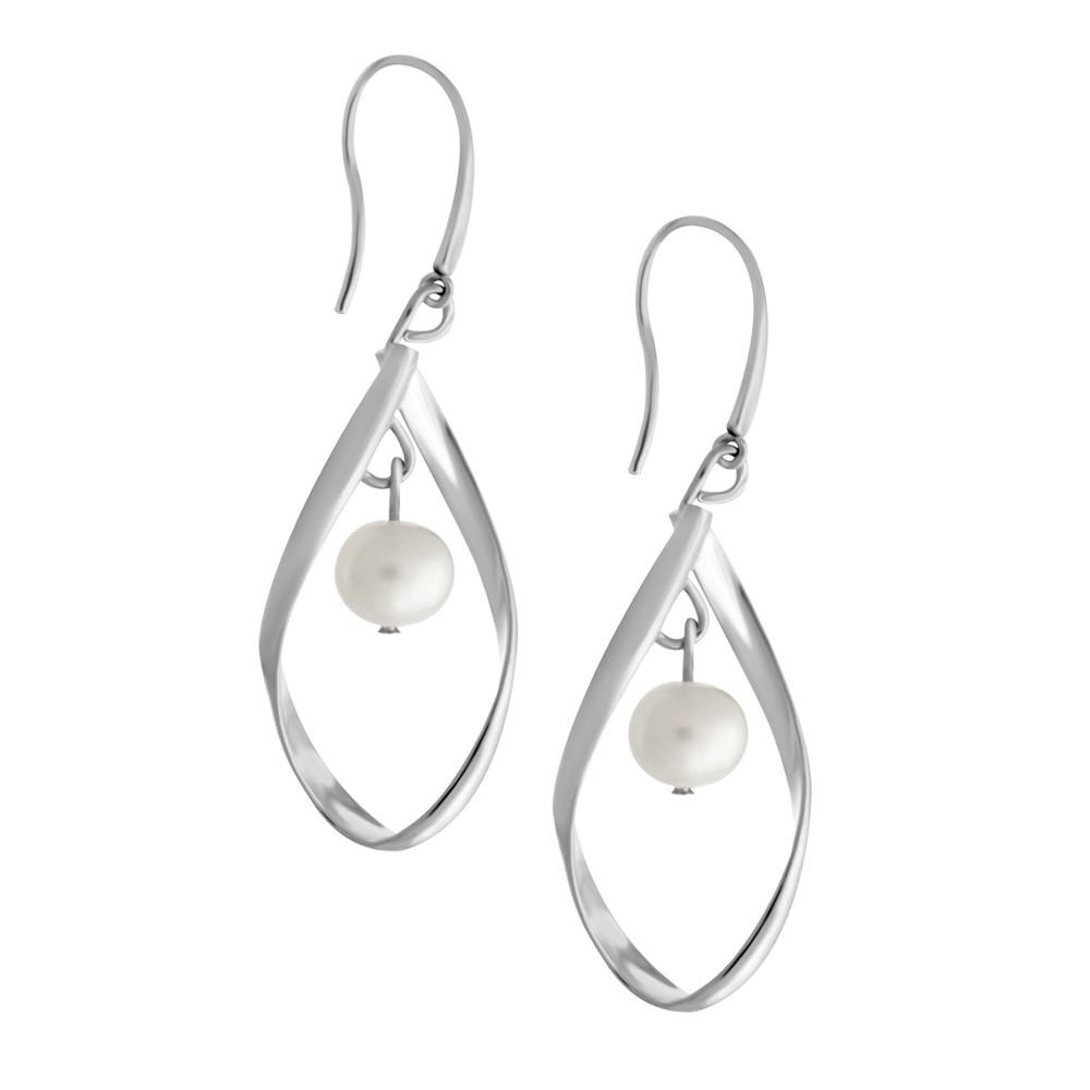 Essentials ess珍珠耳饰|Teardrop Earrings with Imitation Pearl Drop