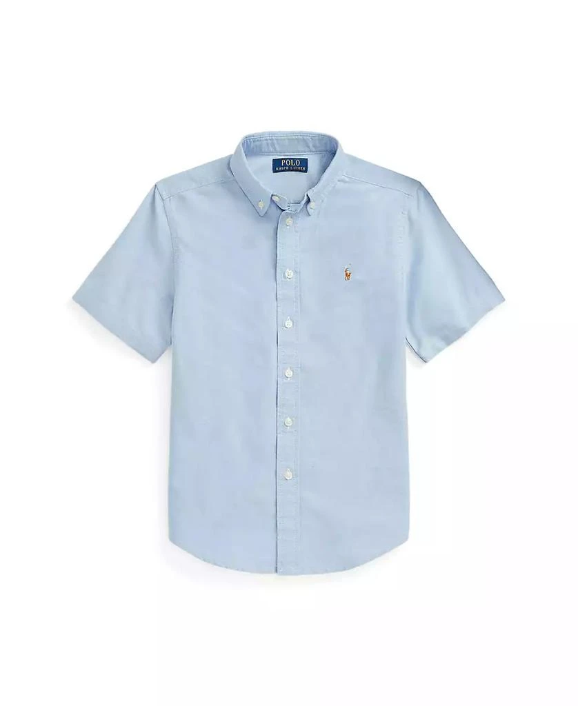 商品Ralph Lauren|Big Boys Cotton Oxford Short-Sleeve Shirt,价格¥376,第1张图片