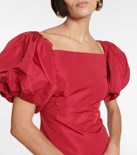 商品Ralph Lauren|荷叶边塔夫绸中长连衣裙,价格¥4125,第4张图片详细描述