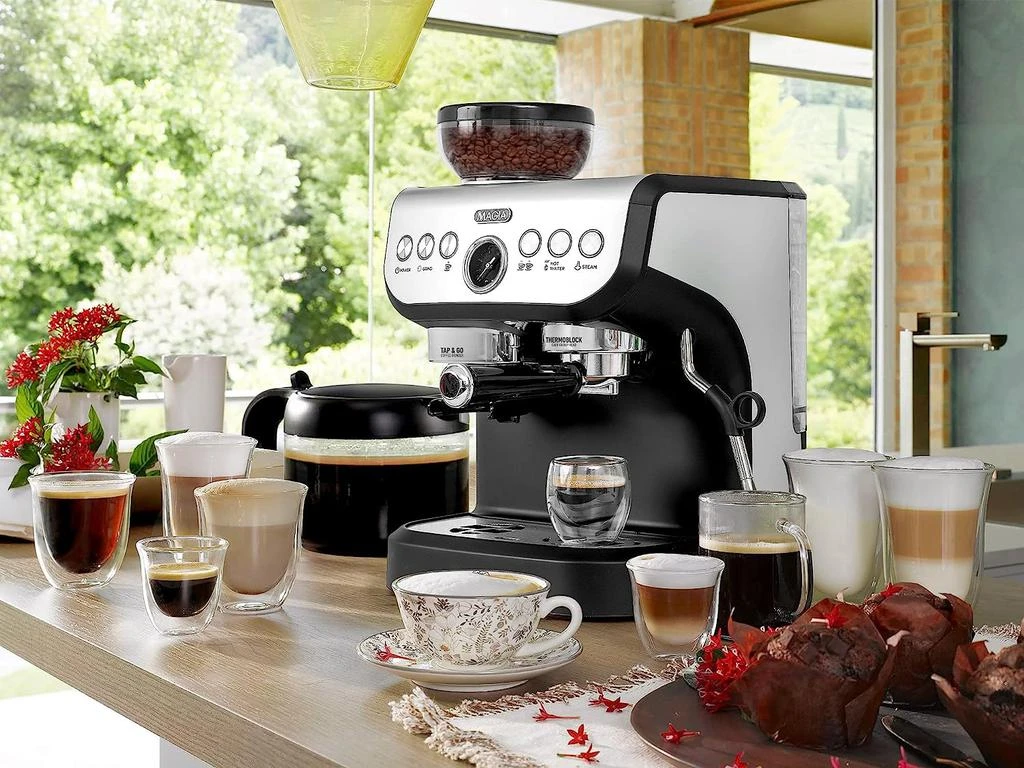 商品Zulay Kitchen|Magia Manual Espresso Machine with Grinder and Milk Frother,价格¥6765,第4张图片详细描述