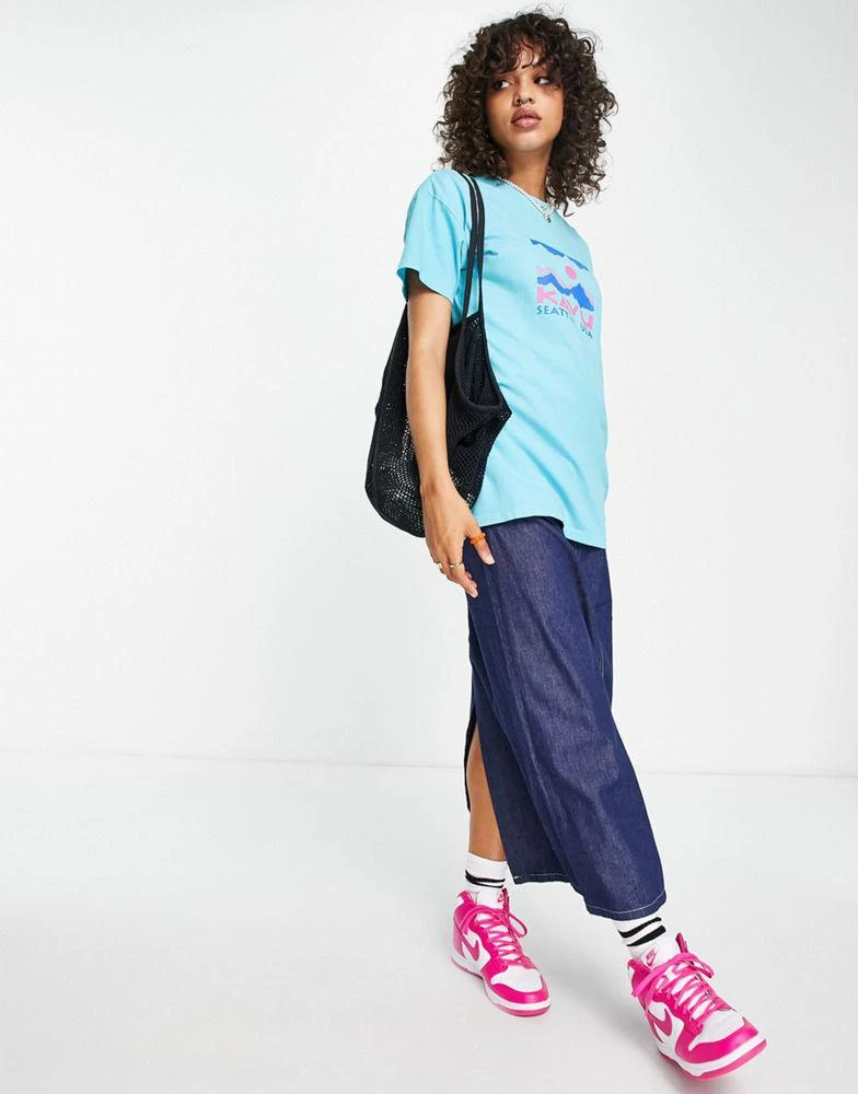 商品KAVU|Kavu Sticker Square t-shirt in green,价格¥154,第3张图片详细描述