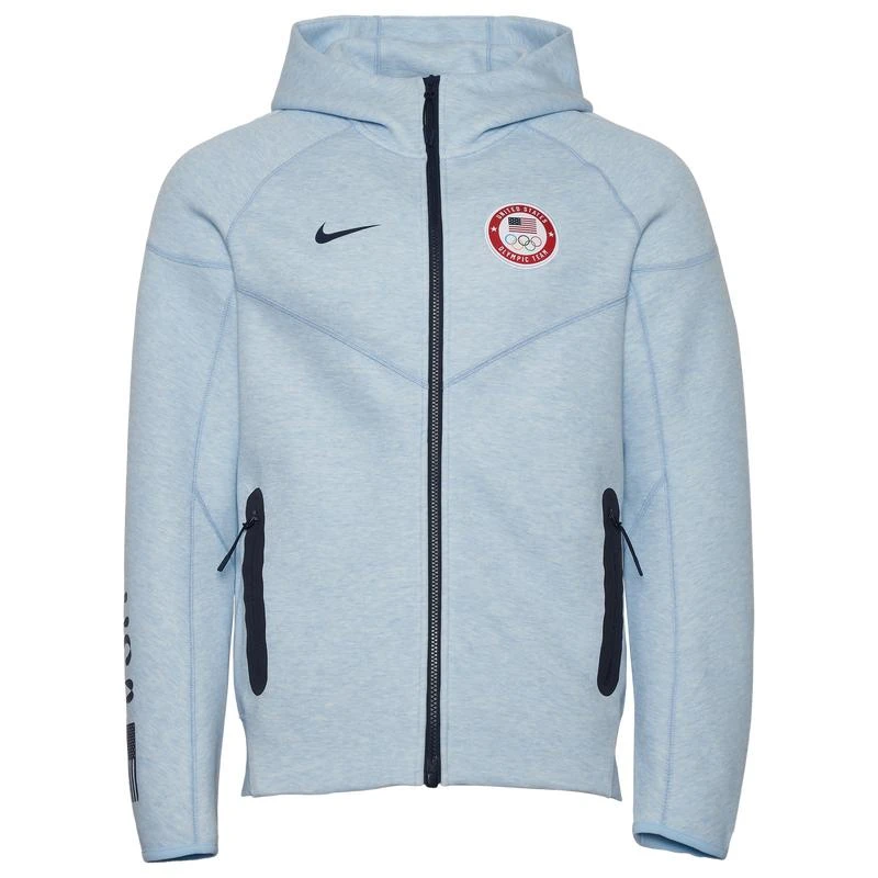 商品NIKE|Nike USA Tech Fleece Full-Zip Windrunner Hoodie Oly - Men's,价格¥835,第1张图片