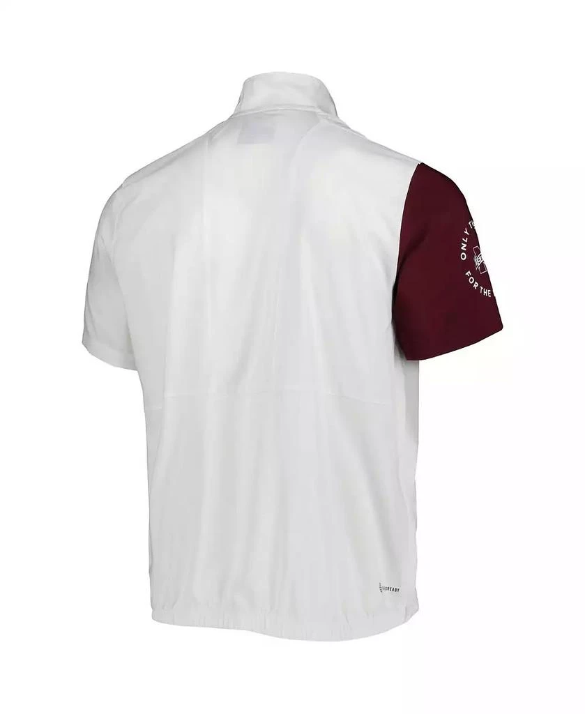 商品Adidas|Men's White Mississippi State Bulldogs M STM AEROREADY Half-Zip Jacket,价格¥389,第3张图片详细描述