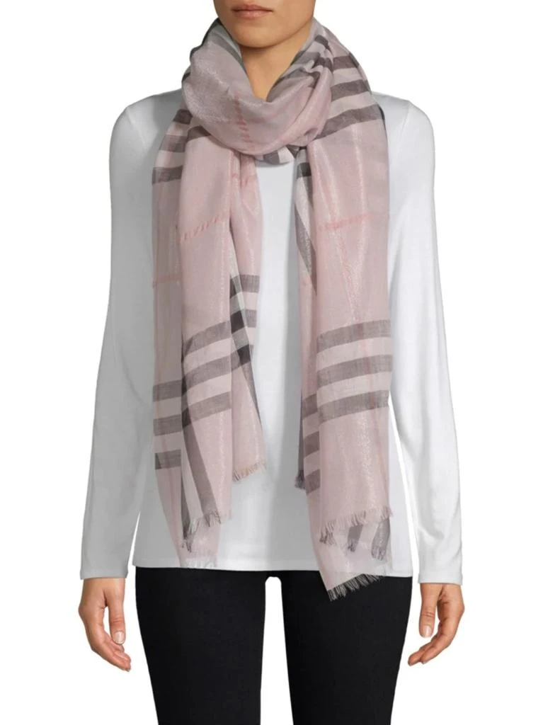商品Burberry|Burberry - Giant Plaid Wool-Silk Scarf,价格¥3276,第1张图片
