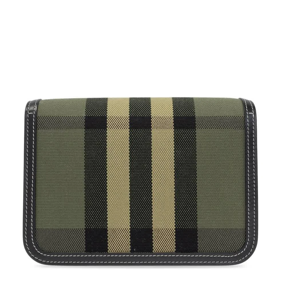 商品Burberry|Burberry Military Green Small TB Check Canvas Crossbody Bag,价格¥8672,第3张图片详细描述